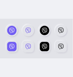 Neumorphic Viber Logo - Neumorphism Buttons