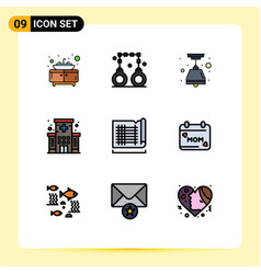 Stock Icon Pack 9 Line Signs And Symbols