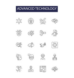 Advanced Technology Line Icons And Signs