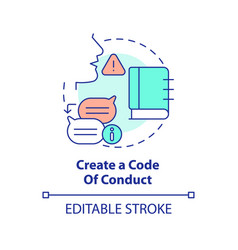 Create Code Of Conduct Concept Icon