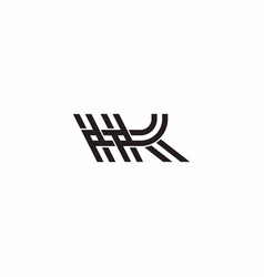 Letter Hk Tags Design Geometric Design Logo