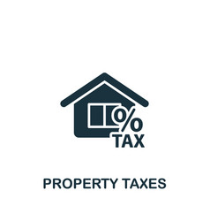 Property Taxes Icon Monochrome Simple Sign From