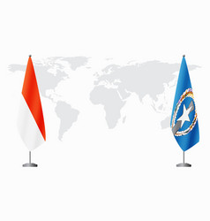 Indonesia And Northern Mariana Islands Flags For