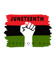 Juneteenth Freedom Day Textured Clenched Fist