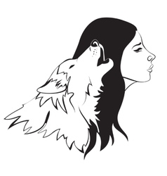 Woman And Wolf