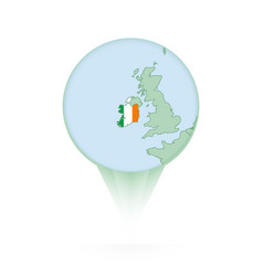 Ireland Map Stylish Location Icon With