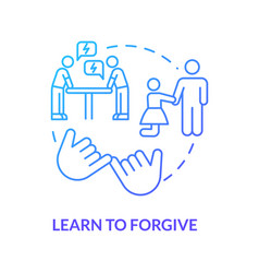 Learn To Forgive Concept Icon Friendship