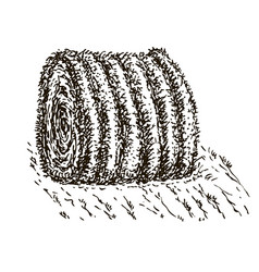 Rolled Hay Icon Stack Of Dry Field Grass