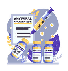 Cartoon Poster With Scheduled Vaccination Big