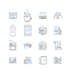 Director And Supervisor Line Icons Collection