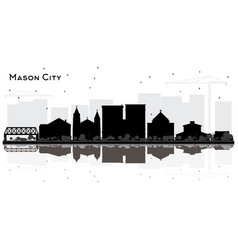 Mason City Iowa City Skyline Silhouette