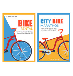 Bycicle Rental City Bike Marathon Banner