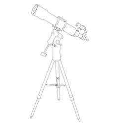 Contour Of An Amateur Telescope Isolated