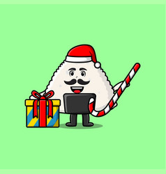 Cute Cartoon Rice Japanese Sushi Santa Clause