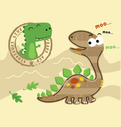 Cute Smiling Dinosaurs Cartoon