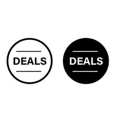 Deal Silhouette Icon Set