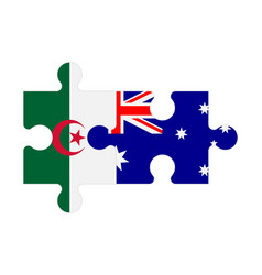 Puzzle Of Flags Of Algeria And Australia