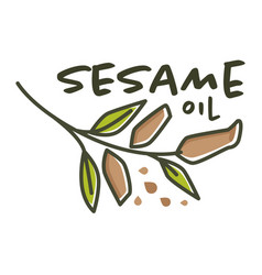 Sesame Oil Natural And Organic Ingredient Label