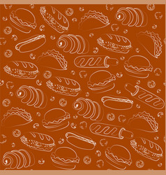 Trendy Fast Food Pattern For Cafe