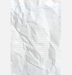 White Clean Crumpled Notebook Paper With Lines