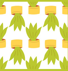 Colored Simple Home Plant Flower Pot Pattern