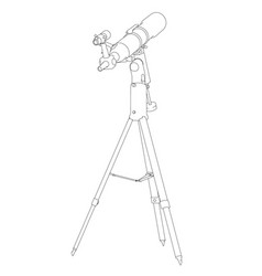 Contour Of An Amateur Telescope Isolated