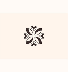 Flower Leaves Template Logo Design