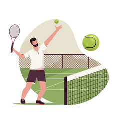 Man Playing Tennis Concept