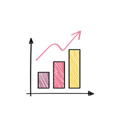 Business Graph Icon Of A Diagram With Growing