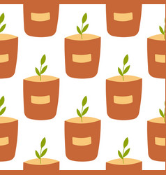 Colored Simple Home Plant Flower Pot Pattern