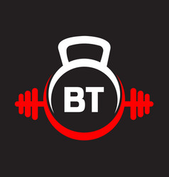 Letter Bt Fitness Gym Logo Concept Fitness Logo