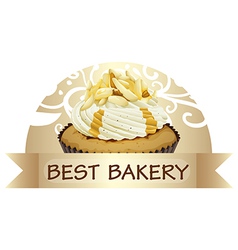 A Best Bakery Label With Cupcake