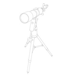 Contour Of An Amateur Telescope Isolated