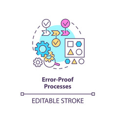 Error Proof Processes Concept Icon