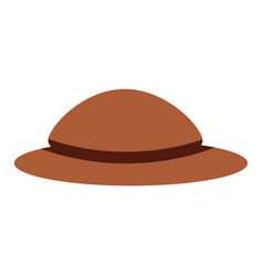 Isolated Inspector Hat Icon Flat Design