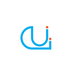 Letter Ui Colorful Dots Logo