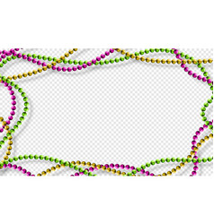 Mardi Gras Beads Isolated On Transparent