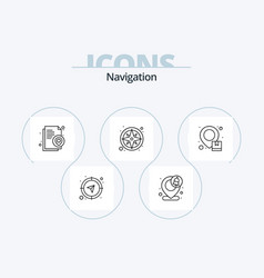 Navigation Line Icon Pack 5 Icon Design Map