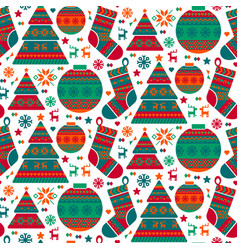 Norwegian Xmas Decoration Seamless Pattern