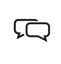 Speech Bubbles As Conversation Line Icon