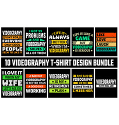 Videography T Shirt Design Set