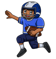 American Football Player With Goal Line Clipart