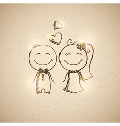Cute Wedding Couple Doodle Vector Images Over 1 300