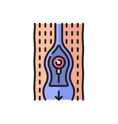 Varicose Vein Blood Flow Scheme Outline Icon