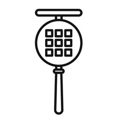 Cartoon Magnifying Glass With Grid Pattern