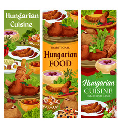 Hungary Cuisine Hungarian Food Banners Set