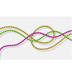 Mardi Gras Beads Isolated On Transparent