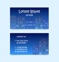 Two Sides Business Card Template For Real Estate