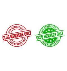 Club Members Only Round Watermarks With Rubber