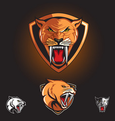 Saber Tooth Cat Smilodon Logo